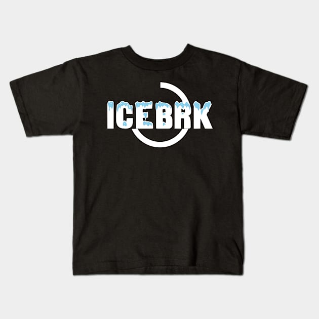 IceBrk Logo (White) Kids T-Shirt by IceBrk